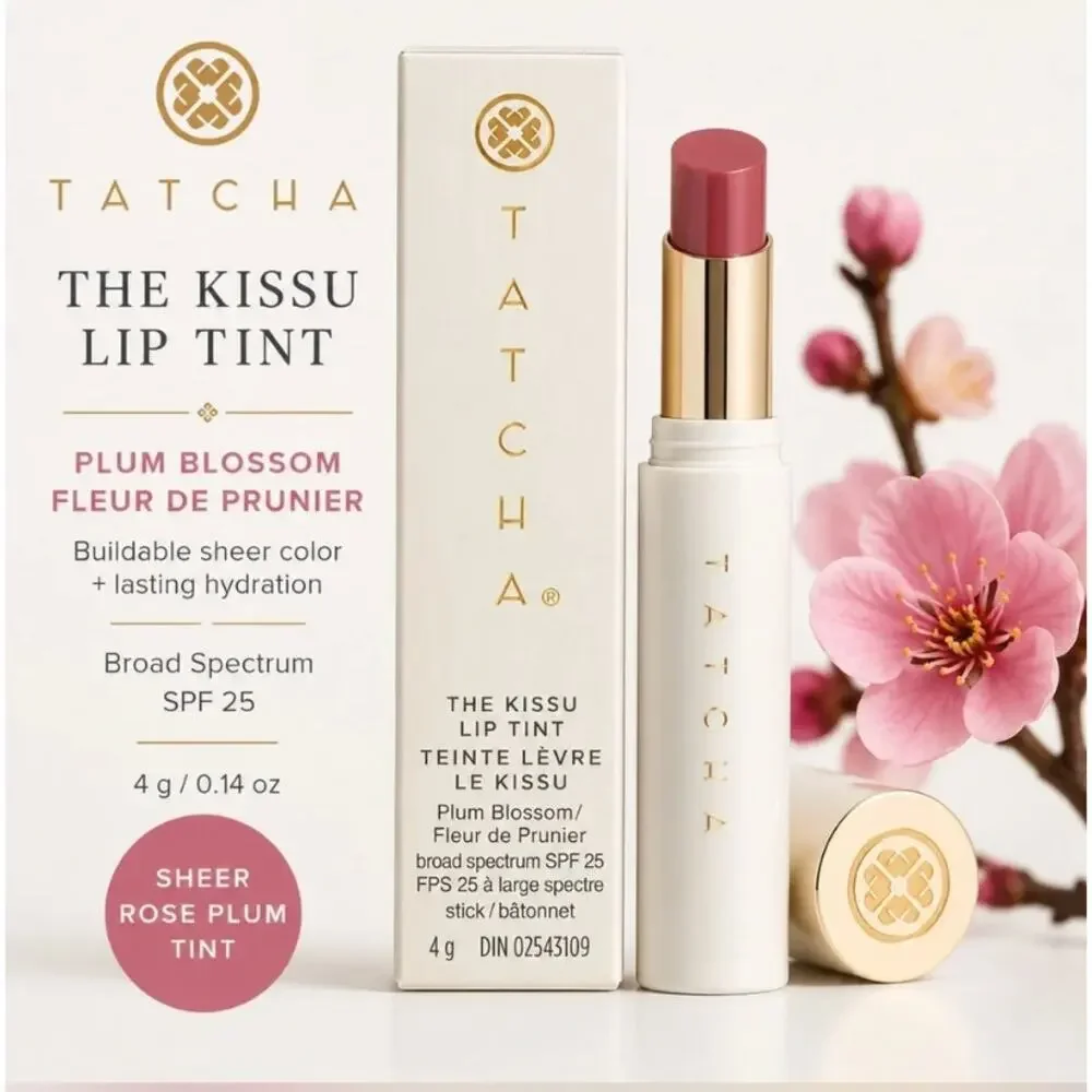 Tatcha The Kissu Lip Tint Midnight Lily SPF 25 New in Box